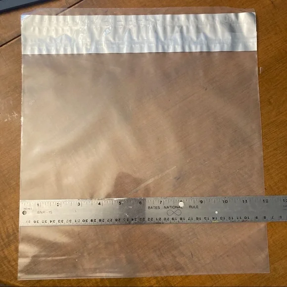 50 Count 12” x 12” Clear Poly Bags Self-Seal Adhesive Mailers Inventory Supplies - Picture 3 of 3